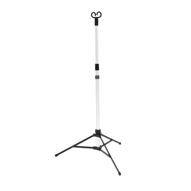 Pitch-It IV Pole Disposable IV Pole, SHARPS, Aluminum Frame, Floor Stand, Three-Leg Base, 2 Hooks, Adjustable, 28.25"