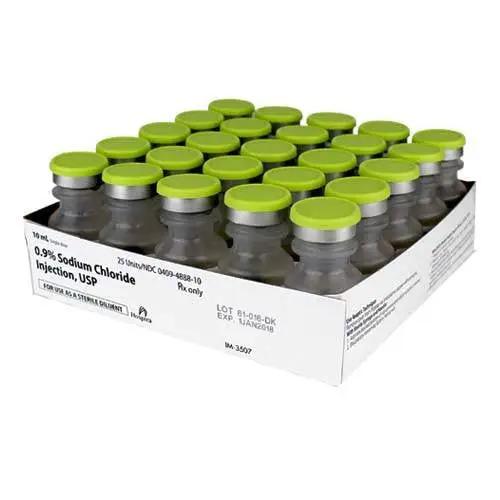 [MTM - 0409-4888-10] Hospira 0.9% Sodium Chloride Injection, 10mL Vials, USP, PF